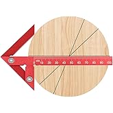 KETIPED Aluminum Alloy Center Positioning Ruler, 45/90 Degree &amp; Right Angle &amp; Centerline Positioning, Red High-Precision Metric Measuring Multi-Function Arrow Ruler,043R