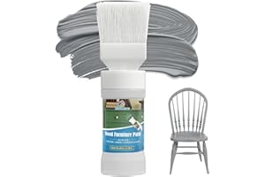 NEWALLENCE Furniture Paint Wood Paint for Cabinet Door All-In-One Refinishing Table Dressers Coutertop Baseboard Water-Based No Need Prime No Varnish Easy to Use（Lunar Gray）1 Pack