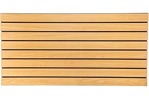 SSWBasics 4 ft x 2 ft Horizontal Maple Slatwall Easy Organizer Panels (24" H x 48" L) - Pack of 2 - Perfect for Retail Store, Garage Wall, and Craft Storage Organization