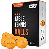 PRO-SPIN Ping Pong Balls - Orange 3-Star 40+ Table Tennis Balls (Pack of 12, 24) | High-Performance ABS Training Balls | Ulti