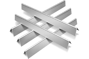 GGC 24.5" Flavorizer Bars for Weber 7539 Genesis 300 310 E310 320 Grills with Side-Controls, 5 PCS Stainless Steel Flavor Bars for Weber 7540 (24.5" L x 2.2" W x 2.3" H)