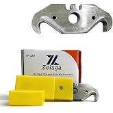 Zeluga 19-487 100 Pc. SK2 Steel Utility Hook Blade with Round Hole, Utility Knife Blades