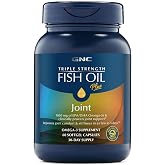 GNC Triple Strength Fish Oil Plus Joint Omega 3, 30 Servings | Omega 3 Formula with Apr&egrave;sFlex Supports Joint Comfort, Brain, Skin, Eye, and Heart Health, Gluten-Free, No Artificial Flavors