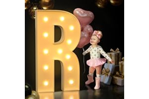 imprsv Marquee Light Up Letters, 4FT Marquee Letters Mosaic Light up Letters for Balloons for Birthday Wedding Engagement Party Decor, Large Marquee Letters for Party Decoration Arch Kit, Letter R