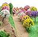 NW 100pcs 1.57inch Colorful Model Trees Model Train Scenery Architecture Trees Model Scenery No Stands（4cm）