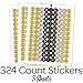 Black and Gold 50th Birthday Party Favor Chocolate Kisses Candy Stickers - 180 Labels