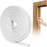 SUNMON Weather Stripping Door Seal Strip D-Type, Self Adhesive Window Sealer for Winter, Soundproofing Weatherstrip for Doors
