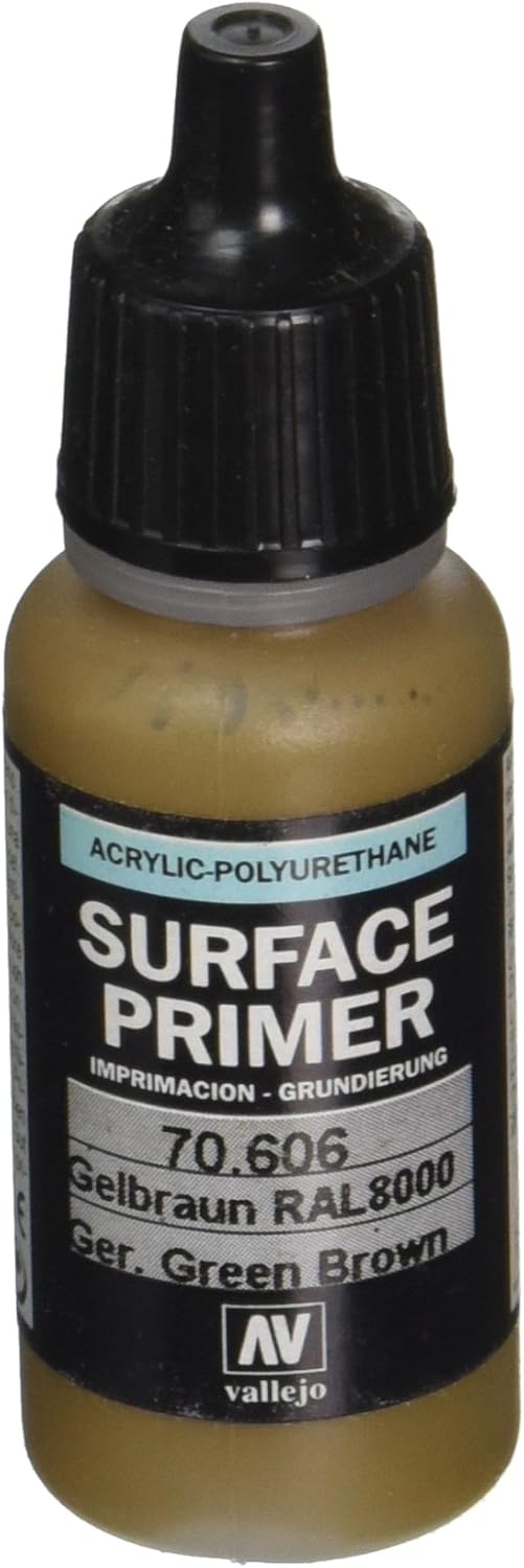Vallejo Model Color 17 ml Polyurethane Primer - German Green Brown, 17 ml (Pack of 1)