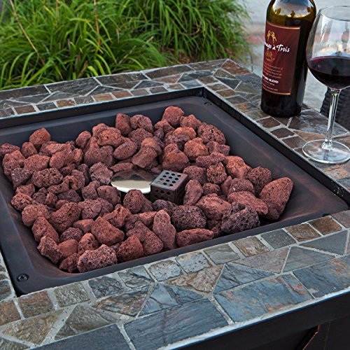 SKEMiDEX--- Gas Fire Table Bowl Cover Pit Outdoor Fireplace Propane Gas Heater Patio Provides up to 30,000 BTUs of heat Stainless steel burner Features an easy-to-use push-button electronic igniter.