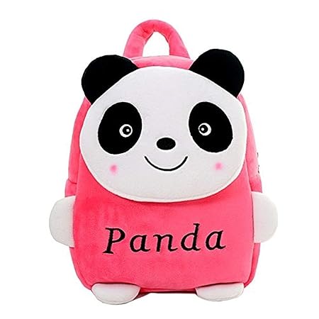 Blue Tree Soft Material School Bag for Kids Plush Backpack Cartoon Toy, Childrens Gifts Boy/Girl/Baby/ Decor School Bag for Kids (Pink Panda)