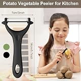 AUAUY 2Pcs Potato Peeler Y-Shaped Swivel Non-Slip Ergonomic Handle Stainless view 2