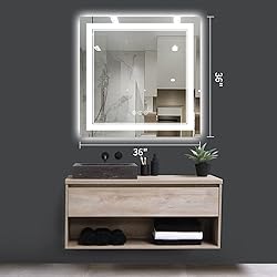 ISTRIPMF 36 x 36 Inch Led Mirror for