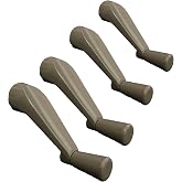 Comyznoah Pack of 4.Window Crank Handle Replacement,(Stone Color) Fit to [3/8 Inch Spindles]. Spline Socket Crank Handle, Smooth 360-Degree Operation.Casement,Compatible Andersen.Material: Zinc Alloy