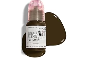 Perma Blend - Brunette Tattoo Ink - Microblading Supplies for Eyebrow Tattoo or Eyeliner Permanent Makeup - Professional Tattoo Ink in Brunette - High Opacity - Vegan (0.5 oz)