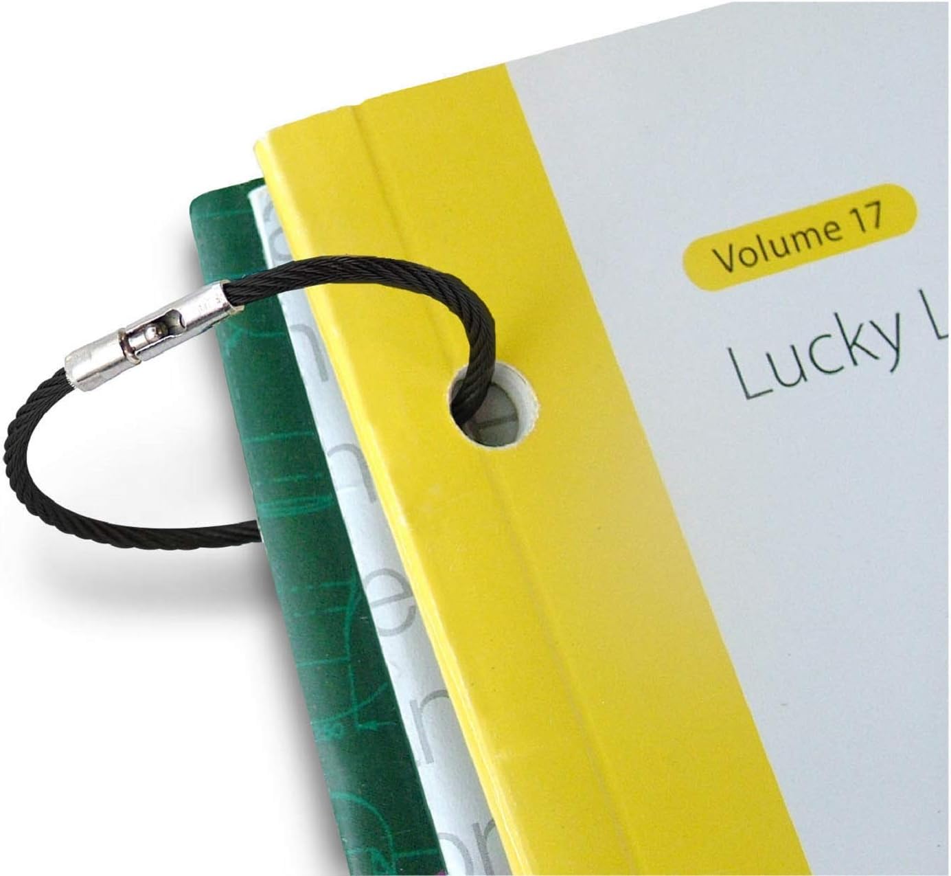Lucky Line 5" Flex-O-Loc Cable Key Ring, Galvanized Steel, Corrosion-Resistant, Assorted Colors, 5 Pack (7110005) : Office Products