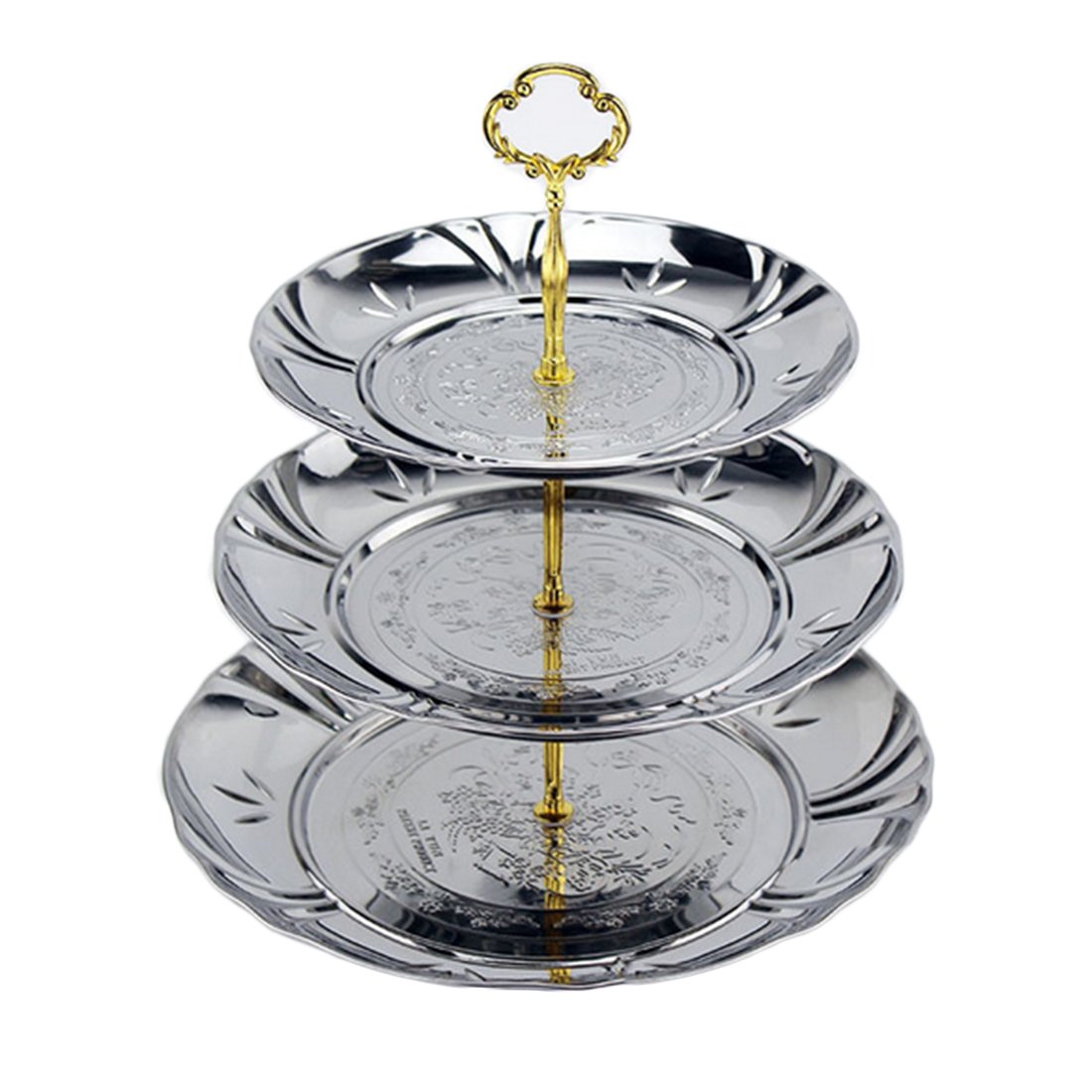 Fruit Cake Plates,Petforu 3Tier Stainless Steel Amazon Lightning