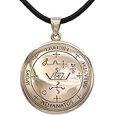 Moonlight Mysteries Bronze Sigil of Archangel Michael Talisman Necklace | Solid bronze pendant; Archangel Michael sigil design amulet; Grimoire of Armadel protection talisman; pendant necklace