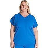 Cherokee V-Neck Women's Scrub Top with Dolman Sleeves & High-Low Shirttail Hem for Comfort - CK836A