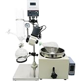 TECHTONGDA 2L Rotary Evaporator, 110V Lab Manual Lifting Rotavap with Digital Screen, 0-120rpm Speed, Lab Evaporator