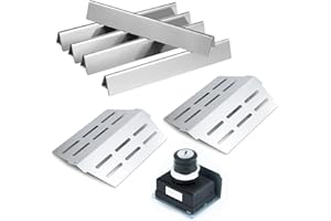 OKLAGARDEN Grill Replacement Parts 7621 Flavorizer Bars 7629 Igniter 65505 Heat Deflector Parts for Weber Genesis E-310 E-330 S-330 S-310 Grill Parts Weber Genesis 300 Series 7620 Flavor Bars 1836-13 Ignitor