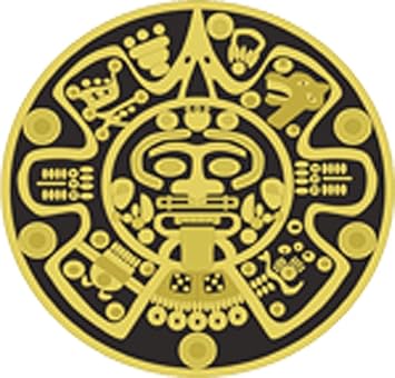 Amazon Com Cool Black And Gold Aztec Coin Drawing Cartoon Vinyl Decal Sticker 4 Wide Arts Crafts Sewing
