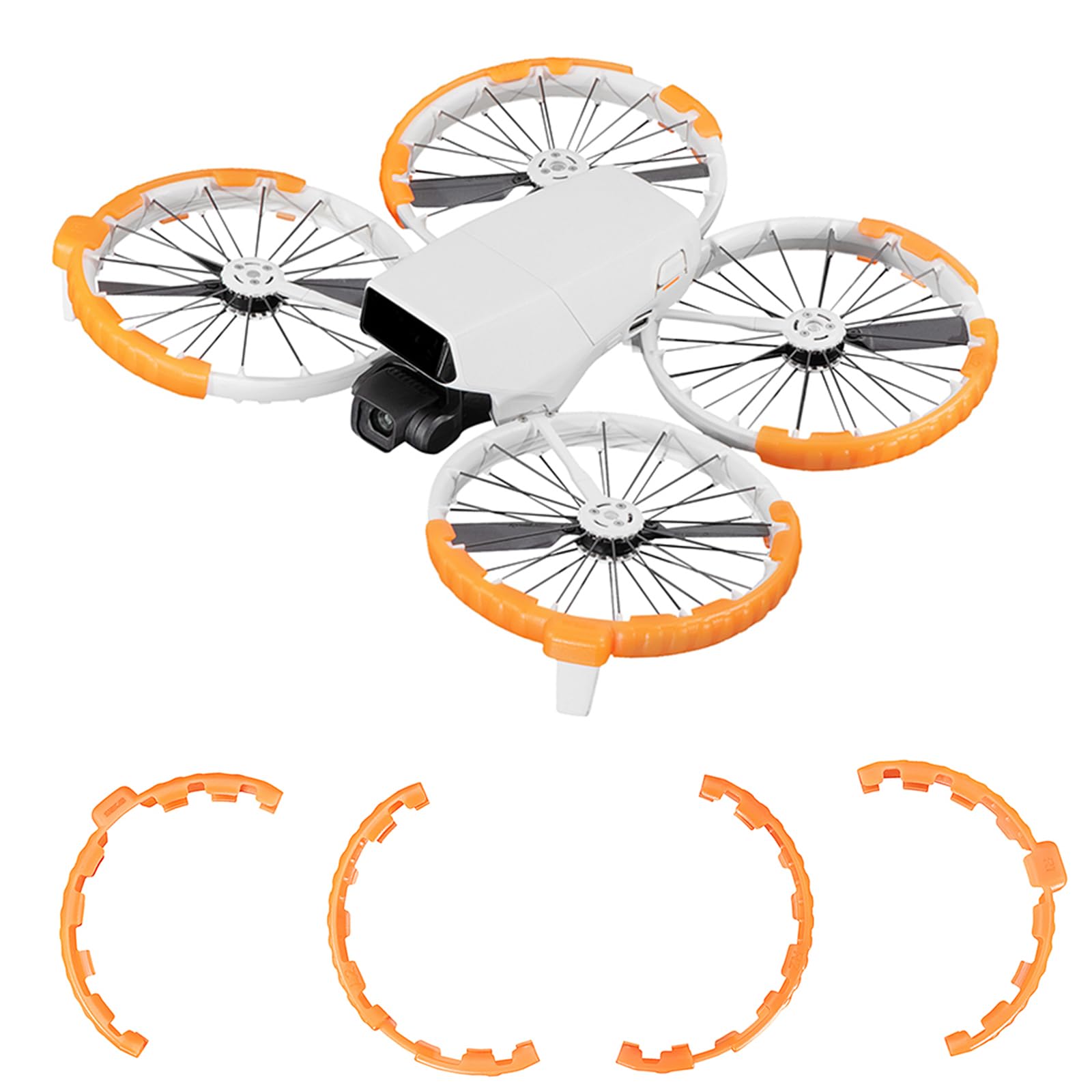Bump Ring for DJI Flip, Night Glow Propeller Guard Protective Bumper Ring for Flip Drone Accessories (Fluorescent Orange)