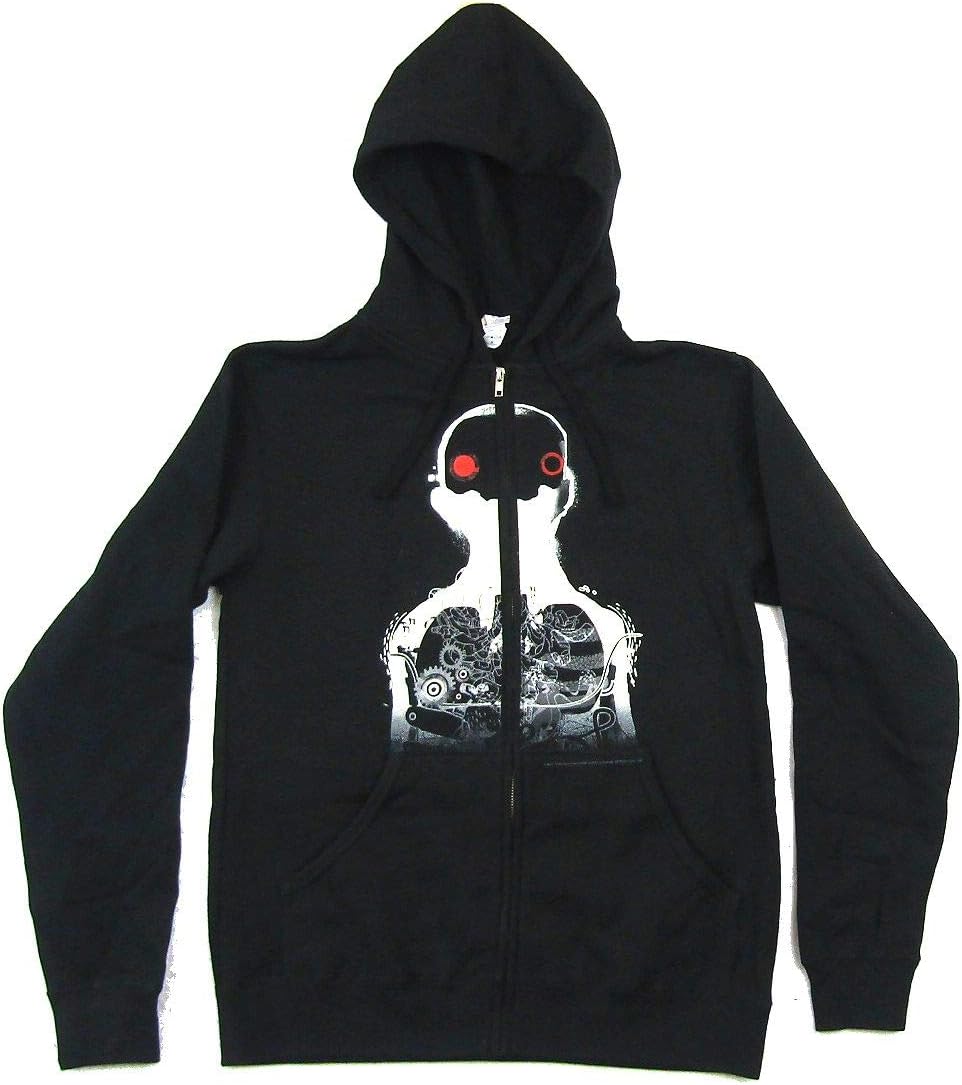 Bright Eyes Human Black Zip Up Sweatshirt Hoodie