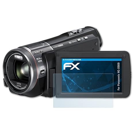atFoliX Schutzfolie kompatibel mit Panasonic HC-X909 Folie, ultraklare FX Displayschutzfolie (3X)