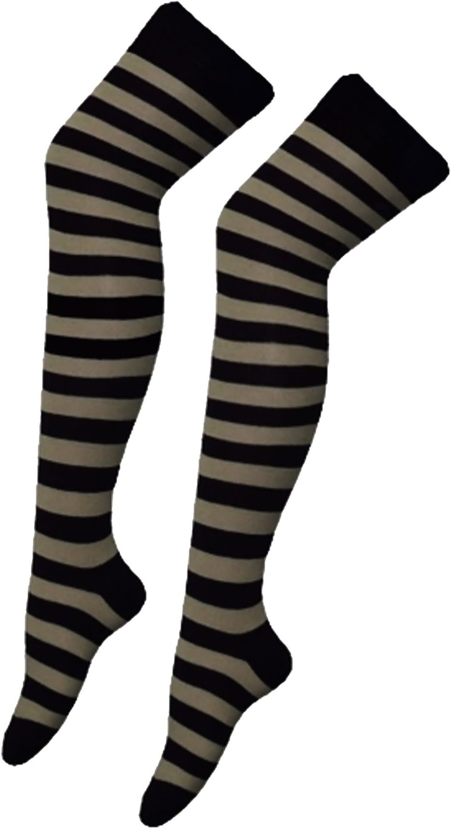 Ladies Over The Knee Thigh Length Socks Long Socks Stripey Striped Socks