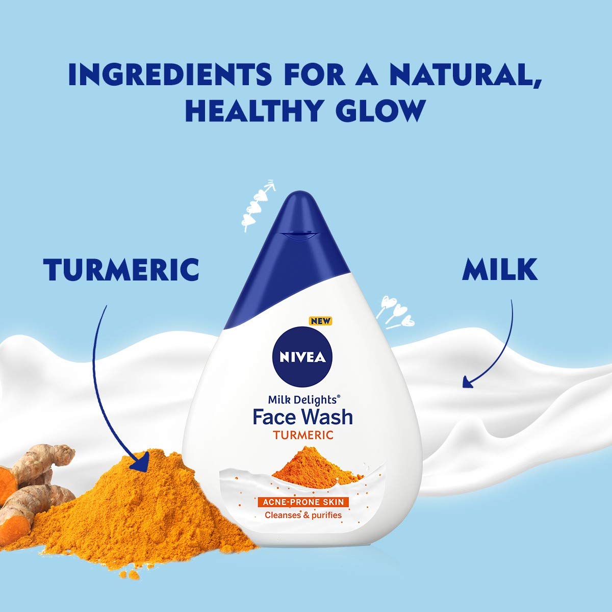 nivea milk delight turmeric face wash