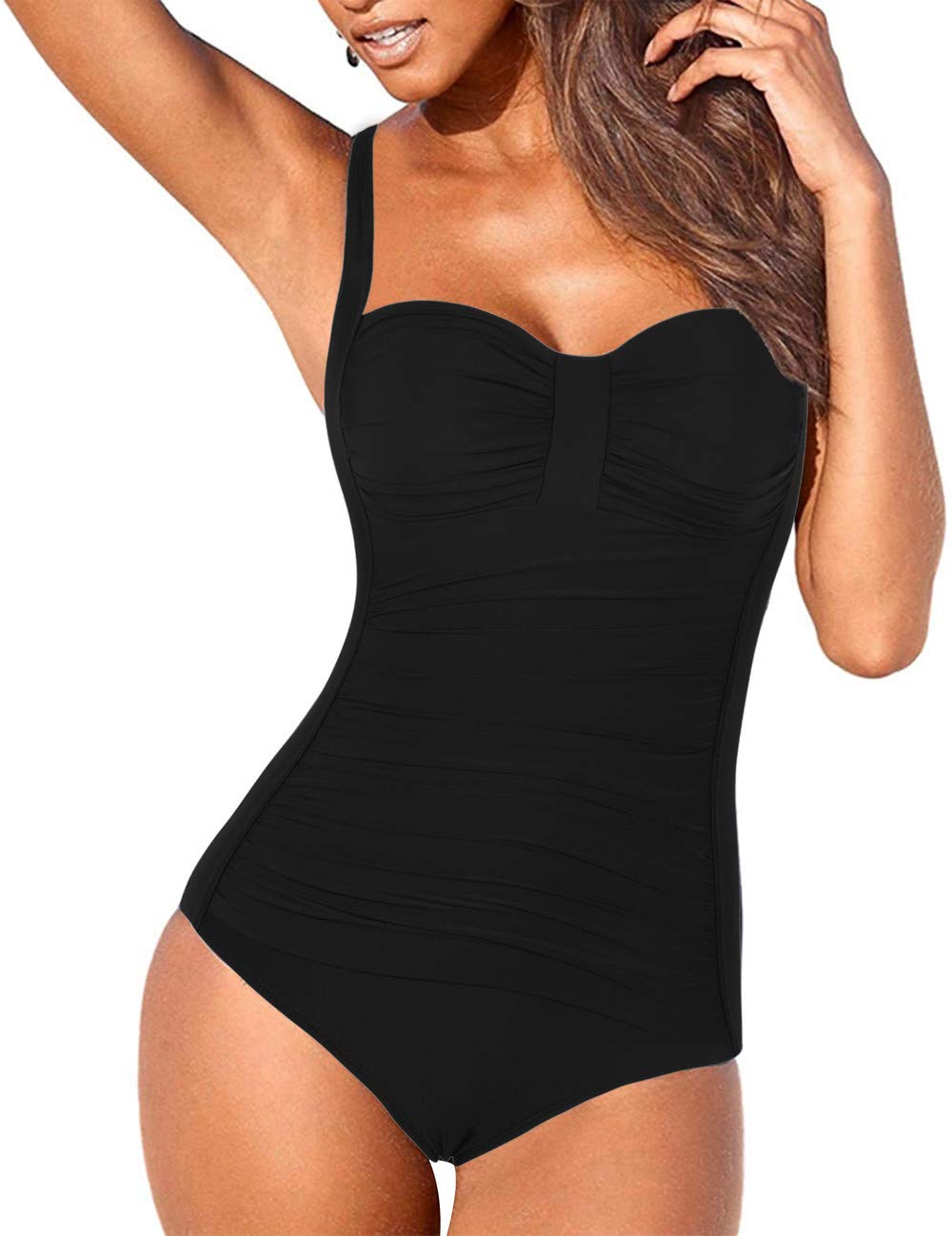 blouson one piece bathing suit