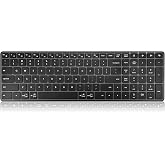 Bnnwa Wireless Bluetooth Keyboard, 3-Device Free Switching (2.4G+BT), Ultra-Slim Compact Wireless Keyboard Quiet Typing for PC/Laptop/Smart TV/Phone,12 Multimedia Keys