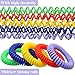Shells Colorful Assorted Flesible Plastic Spiral Key Ring Chains (Pattern Color 4)