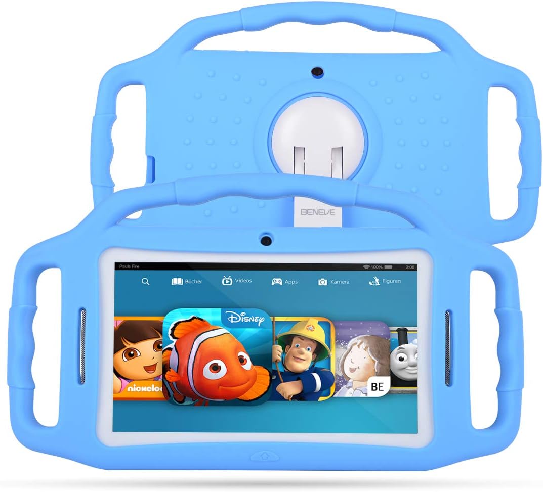 M7133 Kids Tablets 7" Display, Android 7.1 Edition Tablet for Kids, 1GB +8GB Storage, iWawa Pre-Installed, Blue Kid-Proof Case (Blue)