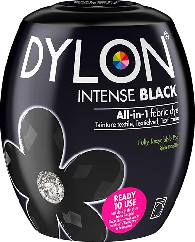 Dylon Washing Machine Fabric Dye Pod Intense Black 350g Packaging May Vary