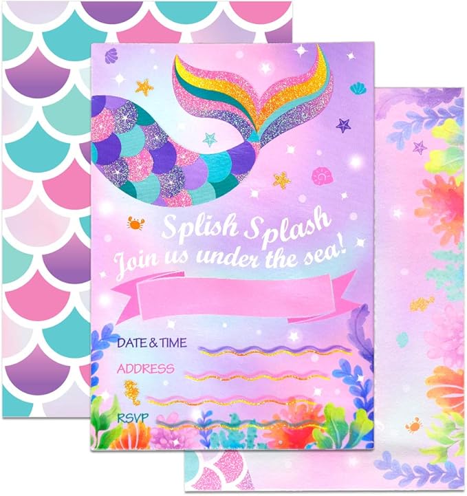 Decorazioni Festa Sirena 16pz - Spirali, Pendenti, Bicchieri, Tema Marino - Foto 9