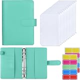 HAUTOCO A6 Budget Binder with Zipper Envelopes Mint Green