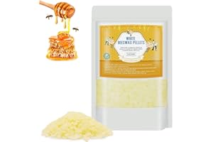 UNICY 5LB White Beeswax Pellets, Easy Melt Beeswax Pastilles for Candle Making, DIY Projects