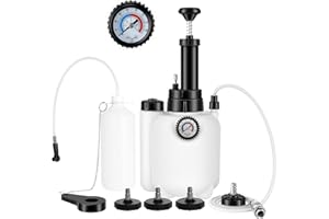 Langawaser Brake Bleeder Kit with 3L Pressure Pump, 1L Waste Bottle & 4 Upgraded Adapters, Manual Brake Fluid Bleeder Tool for Most Vehicles, One-Person Operation