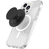 PopSockets Phone Grip for MagSafe, Magnetic Holder- Black | With Magnet, Removable, Kindle/iPhone/Android/Tablet, Black, Create a Mobile Phone Outfit