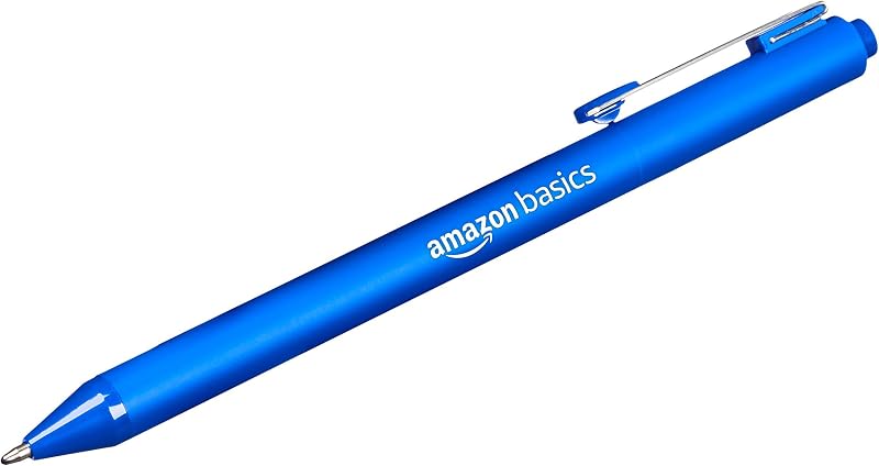 Druckkugelschreiber, Soft-Grip, Wischfest, Ideal für Schule und Büro, Blau, 12er-Pack