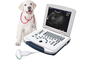 DAWEIanimed Veterinary Ultrasound Scanner Laptop Ultrasound Machine with 3.5Mhz Convex Probe for Animals Dog,Goat,Pig,Sheep use