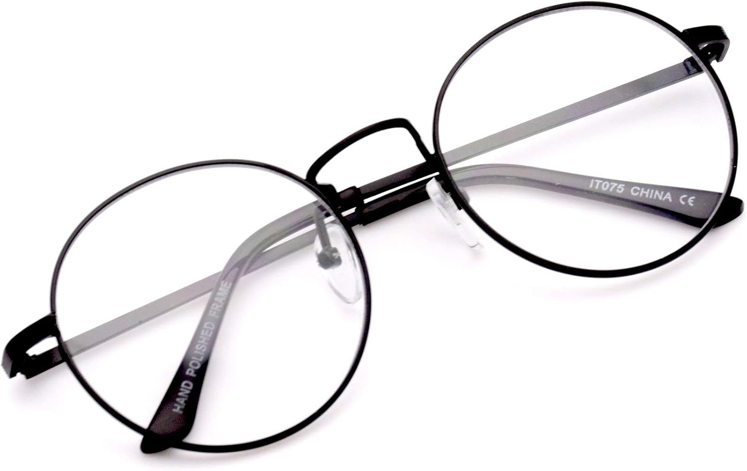 Big Mo's Toys Wizard Glasses - Round Wire Costume Glasses Accessories for Dress Up - 1 Pair Black: Clothing