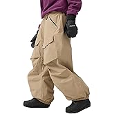 GSOU SNOW Men Snow Pants Baggy Snowboard Pants Women Ski Pants Sport Insulated Loose Waterproof Windproof Winter Hiking Warm