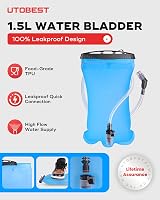 UTOBEST 5L Running Vest Hydration Pack 1.5L Bladder Adjustable Reflective view 8