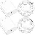 Pixel 8/7/6/5/4/3 Fast Charger, 2Pack 20W USB C Charging Block for Google Pixel 8/8 Pro/7/7 Pro/7a, 6a/6/Pro, 5/4/3/2/XL, Phone 15, Galaxy, Android Phones + 6FT USB C Cable Cord
