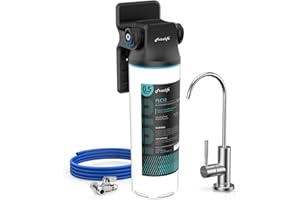 Frizzlife SW10F Under Sink Water Filter System with Brushed Nickel Faucet, NSF/ANSI 53&42 Certified, Reduces 99.99% Lead, Chl
