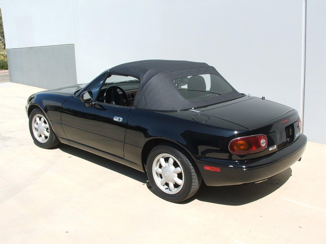 Mazda Miata, 1990-2005 Convertible Top, One-Piece w/Heated Glass Window, Cabrio (Black)
