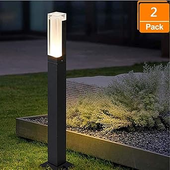 Amkoc Led Pollerleuchte Einfach Design Aussen Standleuchte Stilvolle Aussenbeleuchtung Outdoor Led Wegeleuchte Aussen Leuchte Weg Beleuchtung Garten Lampe Strahler 60cm Amazon De Beleuchtung