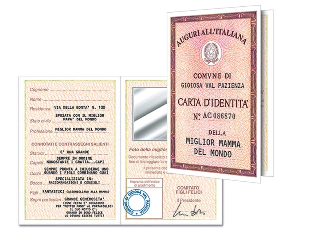 Bombo Greetings Card Mum Identity Card